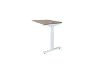 Linesto Plus Verstelbare Aanbouwtafel, 120 x 60 cm, Licht Kersen, Wit