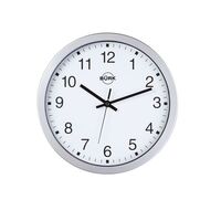 Wall clock made of ABS plastic, silver, Ø 300 mm