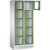 Armario de compartimentos CLASSIC, altura de compartimento 295 mm, con zócalo, 10 compartimentos, 810 mm de anchura, puerta en verde reseda.