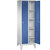 Armario de almacenamiento CLASSIC con patas, 2 compartimentos, anchura de compartimento 300 mm, gris luminoso / azul genciana.
