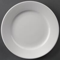 Athena Hotelware Wide Rimmed Plates - Porcelain Whiteware - 165(�) mm - 12 p?