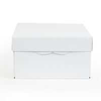 PME Cake Box White Cardboard Shrink Wrapped Food Safe Dessert Packaging - 10"