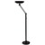 UNILUX Lampadaire à LEDS Varialux Noir articulé - Hauteur 180 cm, Socle D34 cm, vasque D36 x H6 cm