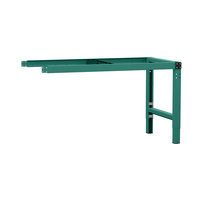Arbeits-Anbaugestell MULTIPLAN Spezial, ohne Tischplatte, BxTxH = 1000 x 590 x 698-1105 mm, in Graugrün HF 0001 | MPK4030.0001