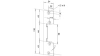 Flachschliessbleche eff-eff, Edelstahl, 160/25 mm, DIN li/re