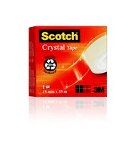 Scotch® Crystal Klebeband, transparent, 1 Rolle, 19 mm x 33 m