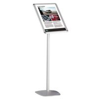 Freestanding fixed height poster frame, silver, A4