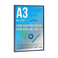 Cadre DECO A3 Couleur BLEU