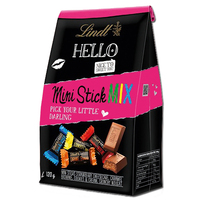 Lindt Hello Mini Stick Mix, Schokolade, 120g Packung