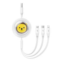 Charging Cable 3w1 Baseus USB to USB-C, USB-M, Lightning 3,5A, 1,1m (White)