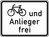 Verkehrszeichen VZ 1020-12 Radverkehr und Anlieger frei, 315 x 420, Alform, RA 3