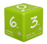 Kurzzeitwecker Cube Timer | Typ: 3-4-5-6 Minuten (Tee-Timer mit Angabe der Teesorte)