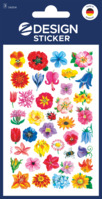 Blumenaufkleber, 85 x 160 mm, Kleinpackung, 117 Sticker / 3 Bögen