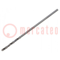 Drill bit; for metal; Ø: 1mm; Features: hardened