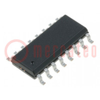 IC: digital; BCD to 7-segment,decoder,driver; SMD; SO16; 74LS