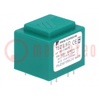 Transformer: encapsulated; 2.5VA; 230VAC; 12V; 12V; 104.1mA; PCB