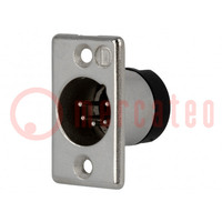 Socket; XLR; male; PIN: 5; straight; soldering; Contacts: brass; 50V