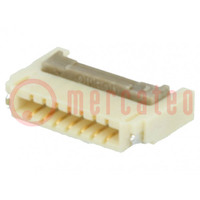Connector: FFC/FPC; horizontaal; PIN: 7; SMT; 0,5A; 0,5mm