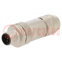 Plug; M12; PIN: 5; male; A code-DeviceNet / CANopen; for cable