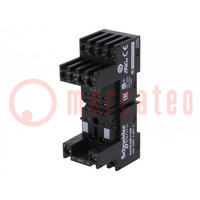 Acc.voor relais: socket; PIN: 14; op DIN-rail; 10A; 250VAC