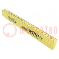 Folding ruler; L: 2m; Width: 15mm; yellow