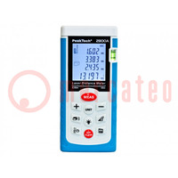 Telémetro; LCD; 0,05÷40m; Exact.med: ±2mm; 130g; Unidad: ft,in,m