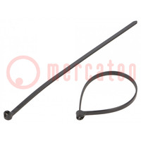 Cable tie; with a metal clasp; L: 140mm; W: 3.6mm; polyamide; 250N