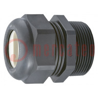 Cable gland; for flat cable; NPT3/4"; IP68; polyamide; black