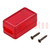 Enclosure: for USB; X: 20mm; Y: 35mm; Z: 15.5mm; ABS; translucent red