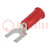 Tip: fork; M3,5; Ø: 3.66mm; crimped; for cable; insulated; red