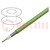Wire: coaxial; RG6; 1x18AWG; solid; Cu; FRNC; green; 100m; CPR: Dca