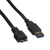ROLINE USB 3.2 Gen 1 Cable, A - Micro B, M/M, black, 3 m