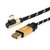 ROLINE GOLD Câble USB 2.0, USB A mâle reversible - USB C mâle, 90° coude, 3 m