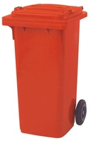 Kunststoff Müll-Großtonne in Rot, Füllmenge 120 Liter, -gewicht 60 kg | EA1715