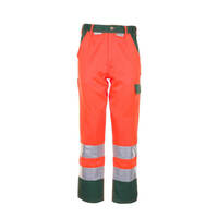 Warnschutzbekleidung Bundhose, Farbe: orange-grün, Gr. 24-29, 42-64, 90-110 Version: 106 - Größe 106