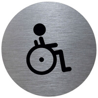 SignSystems Tello Protect Piktogramm Durchm.: 7 cm, Protect-Folie selbstklebend Version: 06 - Rollstuhlfahrer