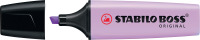 Textmarker STABILO® BOSS® ORIGINAL Pastel. Kappenmodell, Farbe des Schaftes: in Schreibfarbe, Farbe: Schimmer von Lila