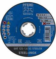 PFERD Trennscheibe EHT 125x1,6 mm X-LOCK gerade Leistungslinie SG STEELOX für Stahl/Edelstahl