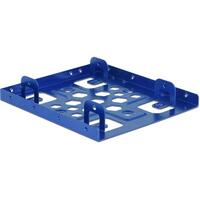 DELOCK Einbaurahmen 2x 2.5" zu 3.5" Aluminium blau