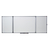 Whiteboard Emaille klappbar, magnetisch, Aluminiumrahmen, 1500 x 1200 mm, weiß