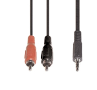 e+p B 113/5 Audio-Kabel 5 m 3.5mm 2 x RCA Schwarz