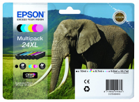 Epson Elephant Multipack 6-colours 24XL Claria Photo HD Ink