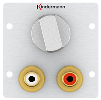 Kindermann 7444000518 wandcontactdoos 2 x RCA Aluminium