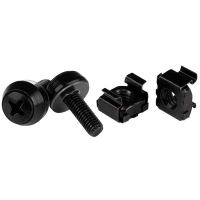 StarTech.com M5 x 12mm - Schrauben und Käfigmuttern - 100er Pack - Schwarz