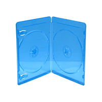 MediaRange BOX39-2-50 étui disque optique Boîtier Blu-ray 2 disques Bleu, Transparent