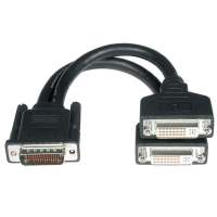 C2G LFH-59 M / 2 DVI-I F Cable 0.2m 0,2 m DMS Nero
