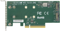Supermicro AOC-SLG3-2M2 interface cards/adapter Internal M.2