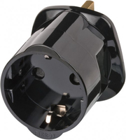 Brennenstuhl Travel Adapter earthed/GB power plug adapter Type G (UK) Type F Black