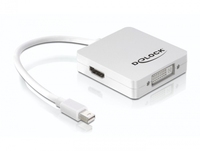 DeLOCK 61768 câble vidéo et adaptateur 0,24 m Mini DisplayPort DisplayPort + DVI + HDMI Blanc