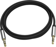 Vision TC 2M3.5MMP/BL- audio cable 2 m 3.5mm Black, Silver